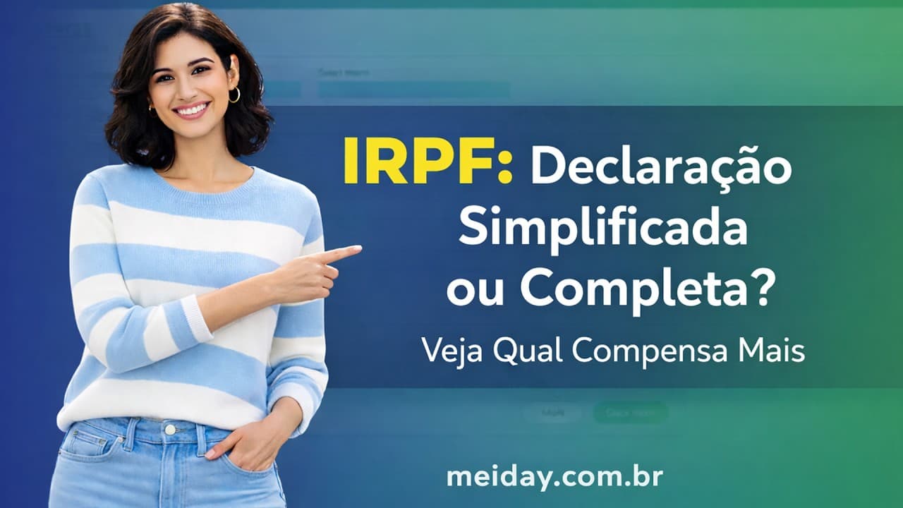 Thumbnail: IRPF 2026: Declaração Simplificada ou Completa? Descubra qual compensa mais Mais